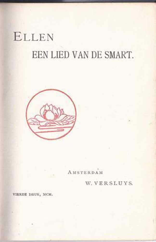 EEDEN, FR. VAN (1860-1932) - Ellen, Een Lied Van de Smart