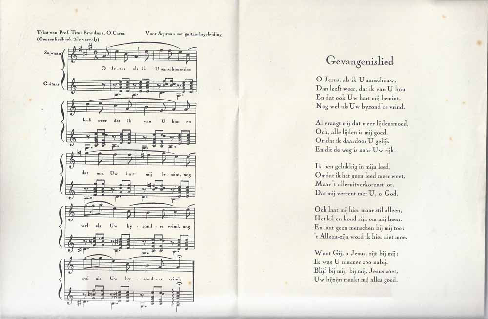 BRANDSMA, TITUS - Gevangenislied