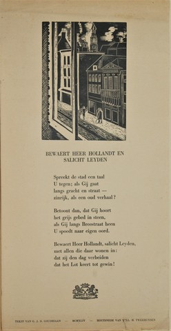 GOUDRIAAN, G.J.D. - Bewaert Heer Hollandt En Salicht Leyden