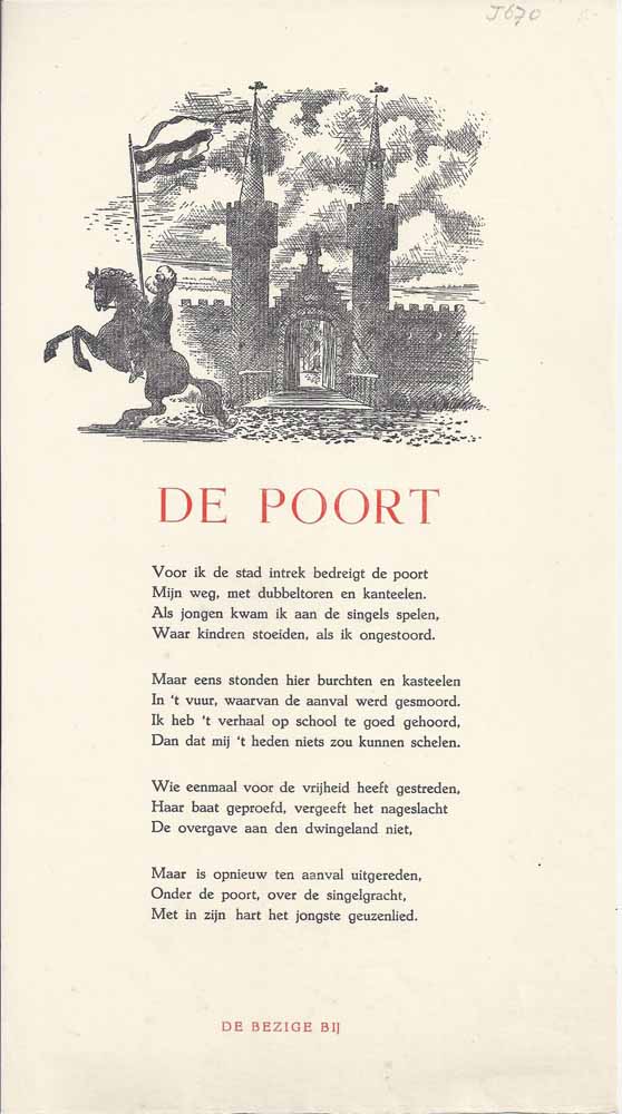 GROOT, JAN H. DE (1901-1990) - De Poort