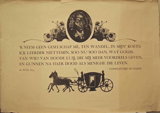 HUYGENS, CONSTANTIJN - 'k Neem Geen Gezelschap...