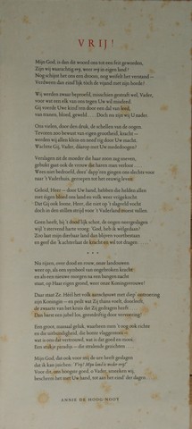 HOOG-NOOY, ANNIE DE - Vrij!