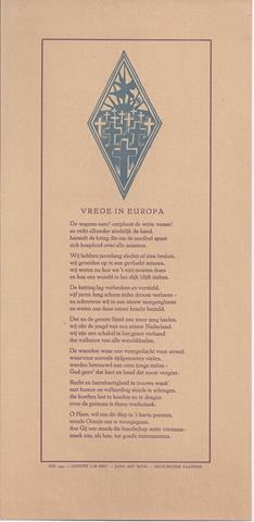 SMIT, J.M. - Vrede in Europa