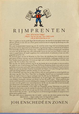 ENSCHED EN ZONEN - Rijmprenten