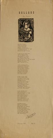 SLEEUWEN, JAN VAN 1918-2003 (DOCENT GEWEEST TE 'S -HERTOGENBOSCH) - Ballade Modo Paganorum