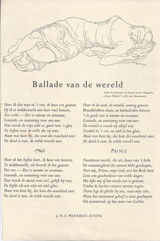 WERUMEUS BUNING, J.W.F. (1891-1958) - Ballade Van de Wereld