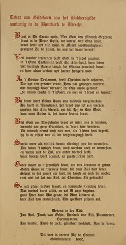  - Tekst Van Gildebord Van Het Bakkersgilde Aanwezig in de Buurkerk Te Utrecht