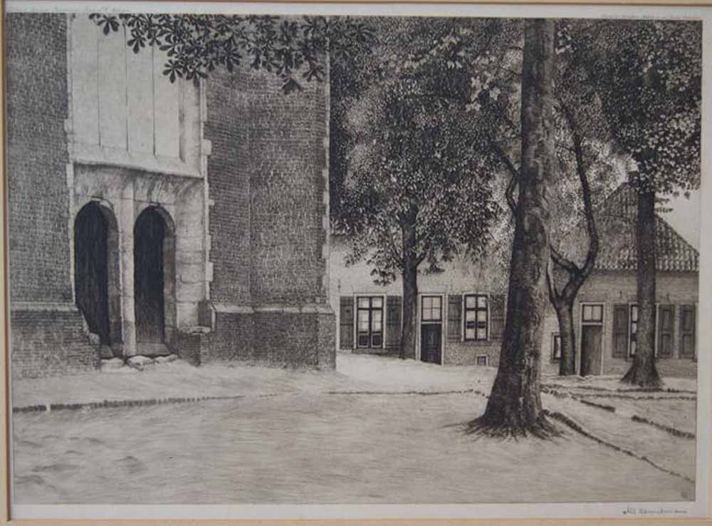 HEMELMAN, ALBERT (1883-1951) - (Kerk En Buurtje Te Neede)