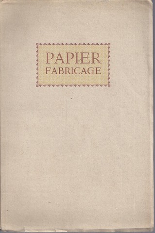 PELS, C. - Papier Fabricage
