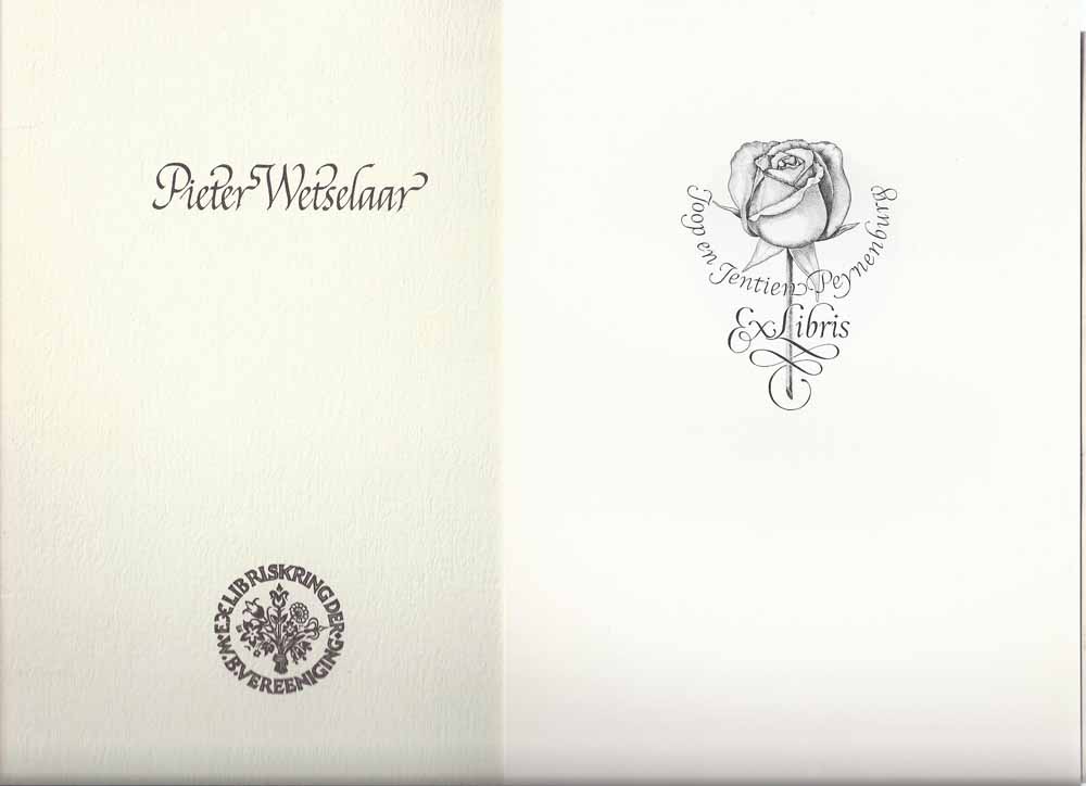 WETSELAAR, PIETER - Exlibriskring 1982 16 Ex Libris Gedrukt Naar Tekeningen Van Wetselaar