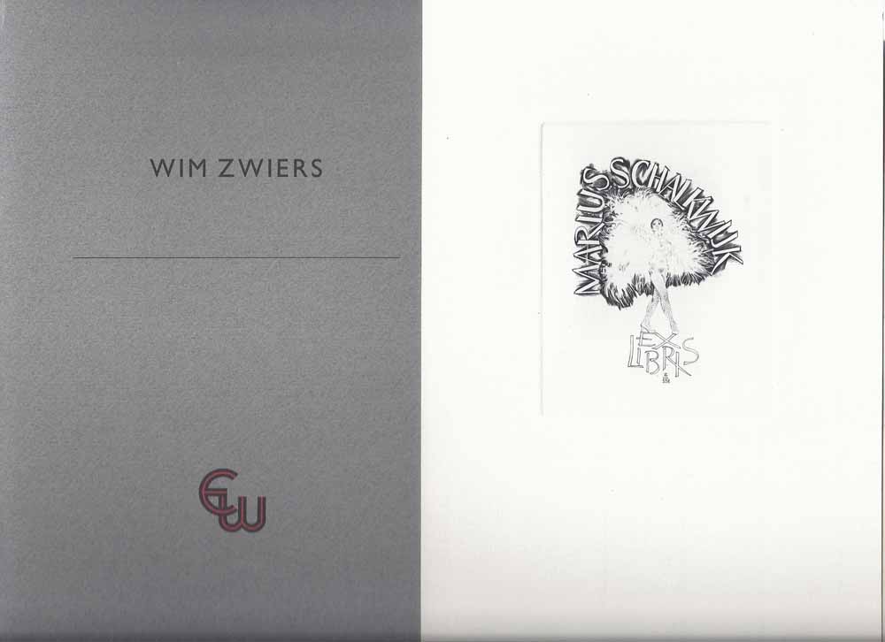 ZWIERS, WIM; VOORWOORD DOOR HENK VAN BUUL - Exlibriskring 1991; Wim Zwiers, Veertien in Hout En Koper Gegraveerde Exlibris En Gelegenheidsgrafiek Van de Blokken En de Platen Gedrukt