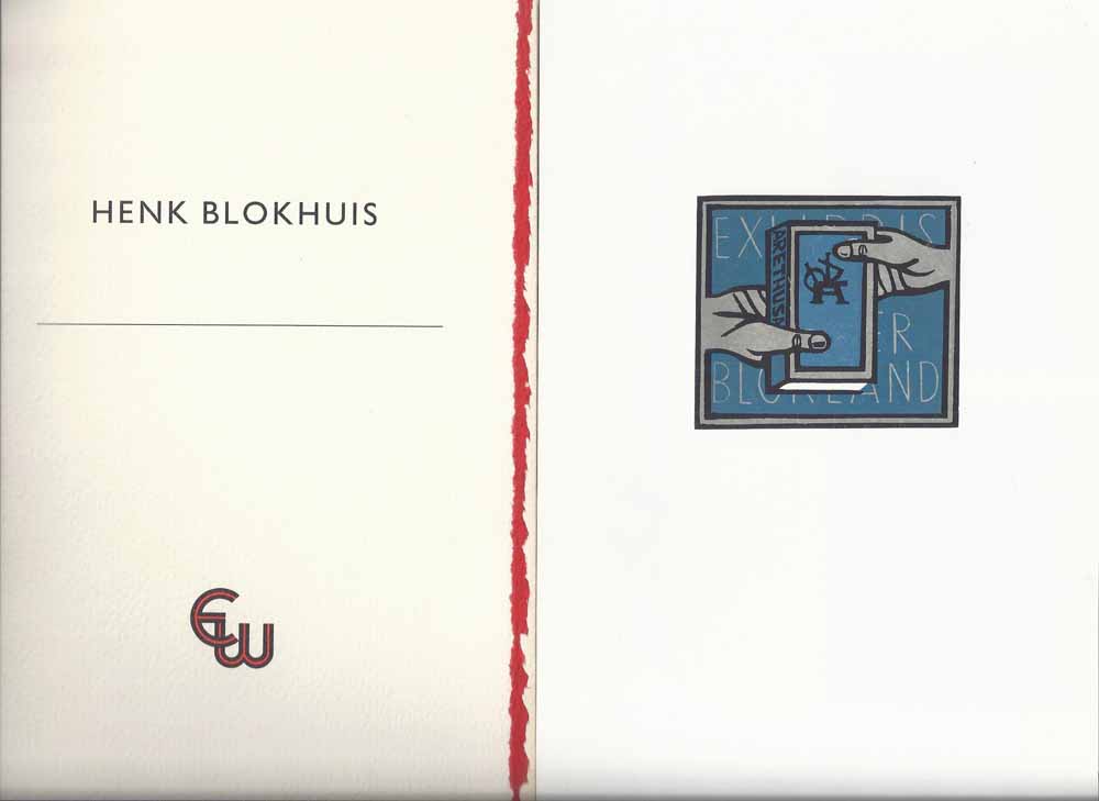 BLOKHUIS, HENK; VOORWOORD DOOR HAR SIEKMAN - Exlibriskring 1993; Henk Blokhuis, Veertien Orginele Lino's