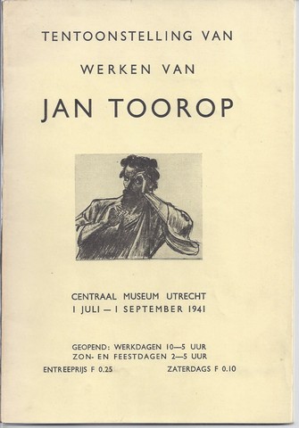 TOOROP, JAN (1858-1928) - Tentoonstelling Van Werken Van Jan Toorop 1 Juli-1september 1941