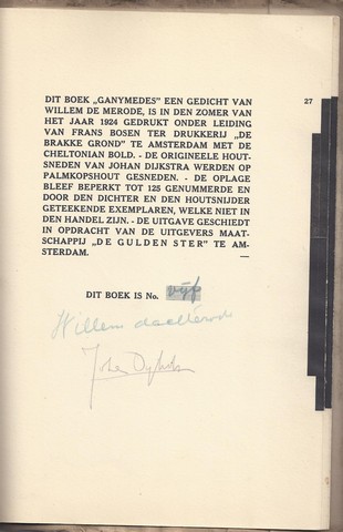 MRODE, WILLEM DE/ PS. VAN W.E. KEUNING - Ganymedes