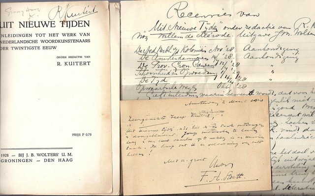 MRODE, WILLEM DE / PS. VAN W.E.KEUNING, (OVER); DOOR R.KUITERT - Uit Nieuwe Tijden; No. 1 Willem de Mrode
