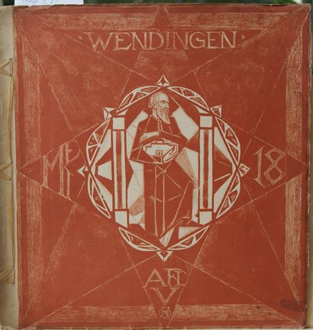 WIJDEVELD, H.TH. ONTWERP EN RED.; ART. DOOR DE ARCHITECTEN J.DE BIE LEUVELING TJEENK:'DE BOUW VAN DE TWEEDE NEDERLANDSCHE JAARBEURS', MET 21 AFBEELDINGEN, MUURSCHILDERINGEN VAN FRANK BRANGWYN DOOR R.N.ROLAND HOLST, DR.BERLAGES KANTOORGEBOUW TE LONDEN DOOR - Wendingen Maandblad Voor Bouwen En Sieren 1918- I - 5 Met Het 'Technisch Gedeelte'